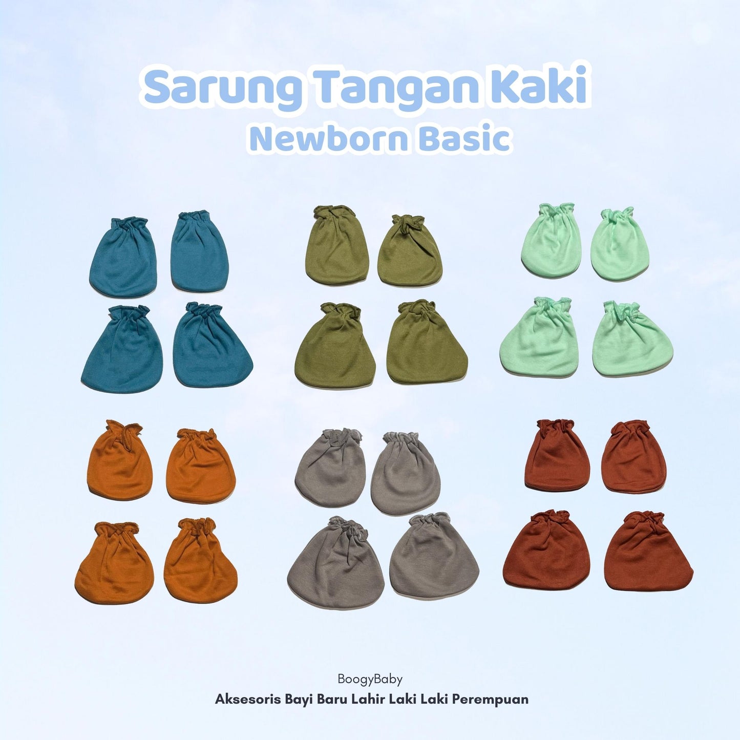 Sarung Tangan Kaki Newborn Basic (1 Set)