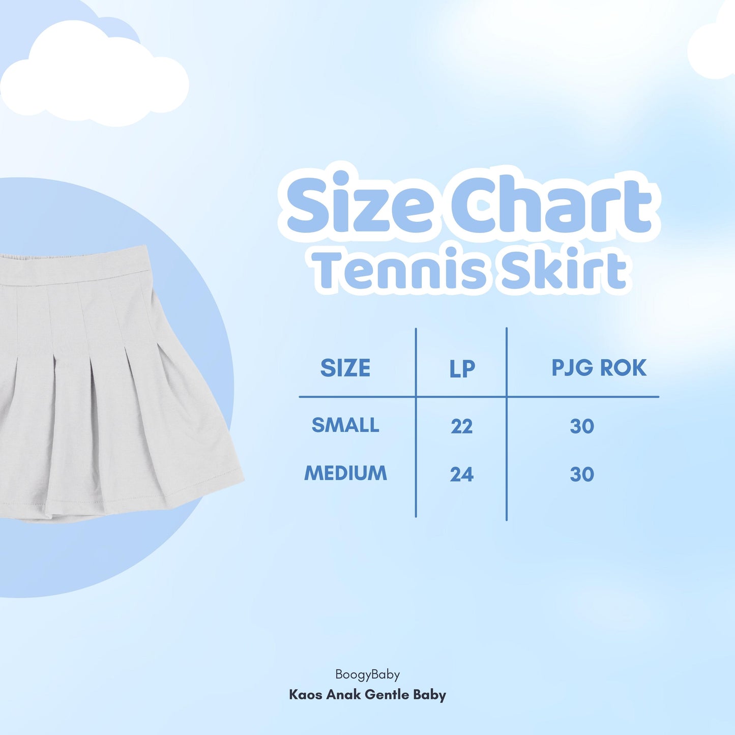 Tennis Skirt Anak (Casual Chic)